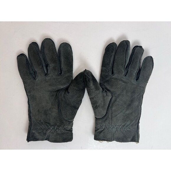 Suede Lined Men’s Gray Green gloves Winter - Picture 7 of 10